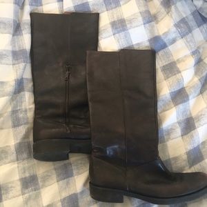 J Crew Brown Leather Boots